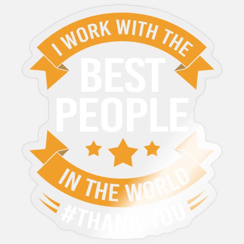 Mitarbeiter der Woche Mitarbeiter des Monats - Sticker Größe S (10 x 10 cm) - Transparent glänzend