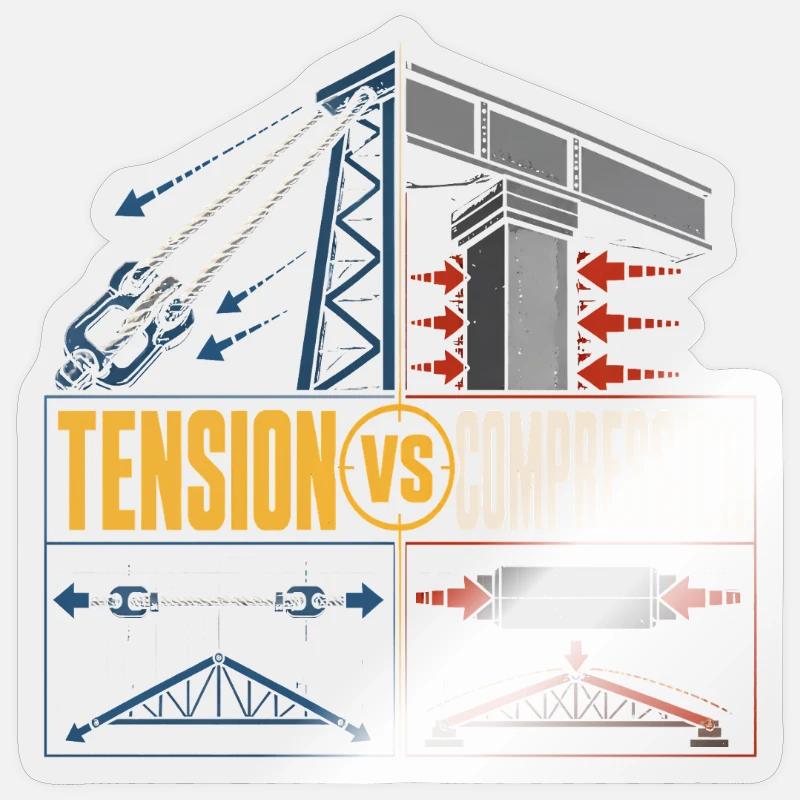 Bridge Engineer Civil Engineering - Sticker size S (10 x 10 cm) - transparent glossy
