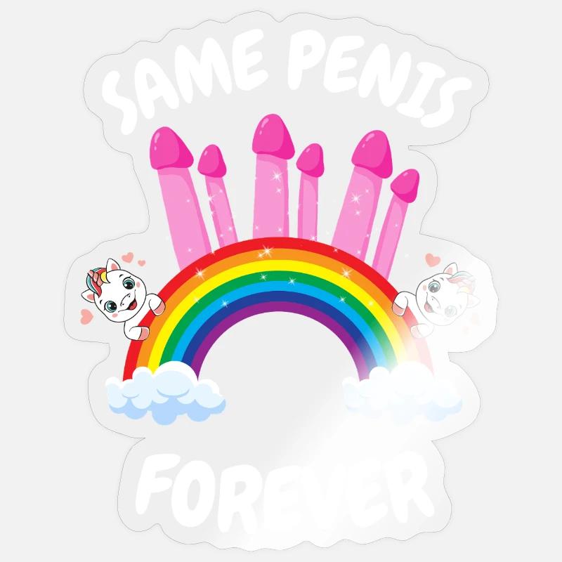 Same Penis Forever Bride - Sticker size S (10 x 10 cm) - transparent glossy