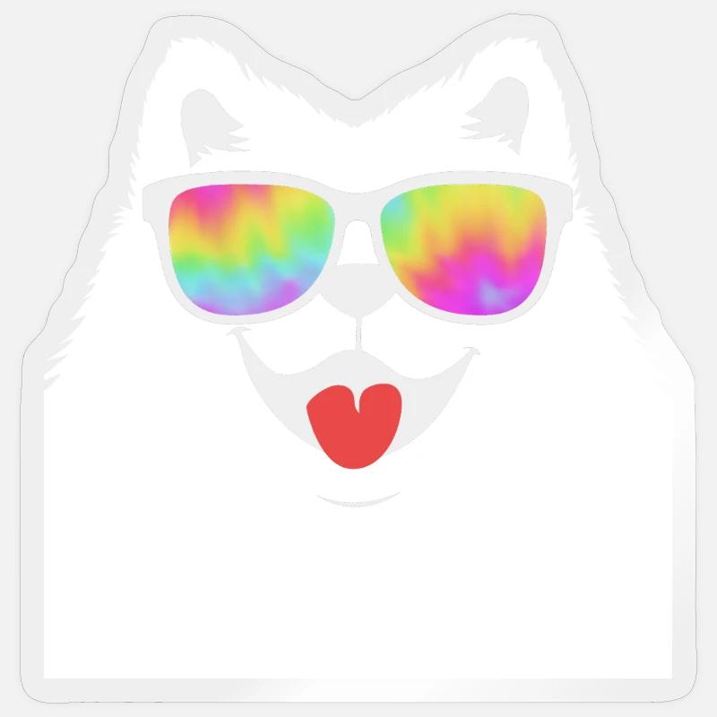 Samojede - Sticker Größe S (10 x 10 cm) - Transparent glänzend