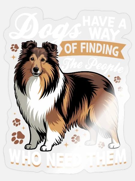 Shetland Sheepdog Sheltie Dog Breed - Sticker Größe S (10 x 10 cm) - Transparent glänzend