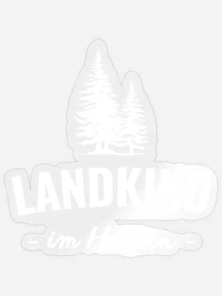 Landkind im Herzen – Heimatverbunden - Sticker Größe S (10 x 10 cm) - Transparent glänzend