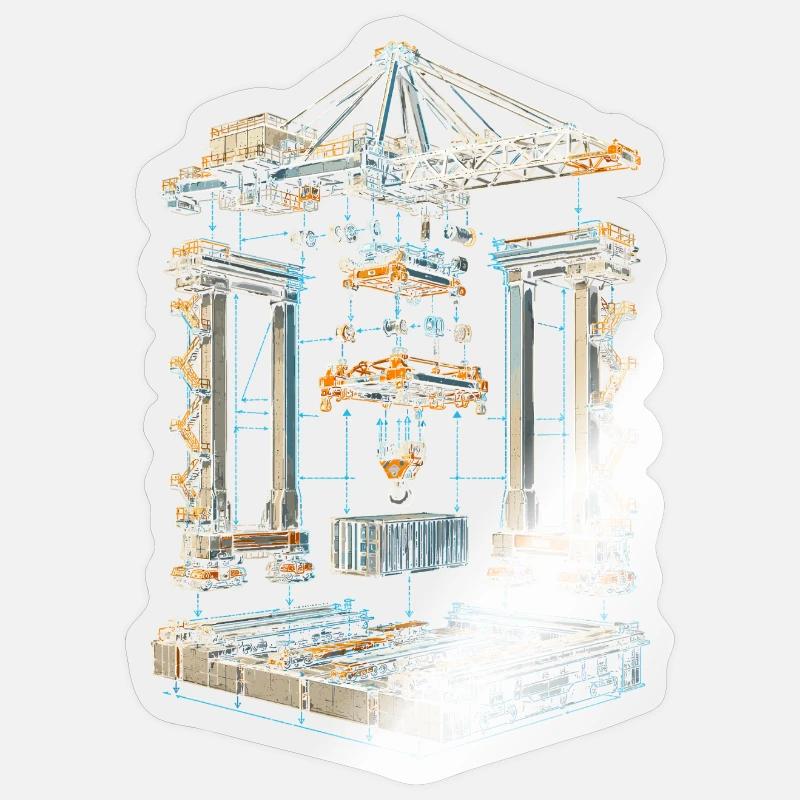 docker - Sticker taille S (10 x 10 cm) - brillant transparent