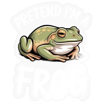 Expressions de grenouilles, Grenouilles, drôle de cadeau de grenouille - Sticker taille S (10 x 10 cm) - brillant transparent - Devant