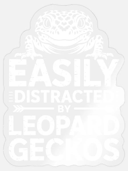 Leopardgecko Sprüche Lustige Leopardgecko Geschenk - Sticker Größe S (10 x 10 cm) - Transparent glänzend