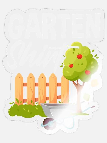 Garten Gärtner Pflanzen - Sticker Größe S (10 x 10 cm) - Transparent glänzend