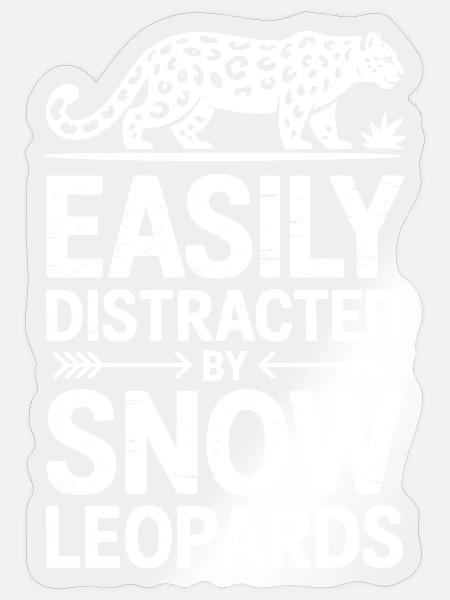 Schneeleopard Sprüche Süßes Schneeleopard Geschenk - Sticker Größe S (10 x 10 cm) - Transparent glänzend