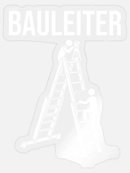 Bauleiter Bauwesen Lustiges Strichmännchen - Sticker Größe S (10 x 10 cm) - Transparent glänzend