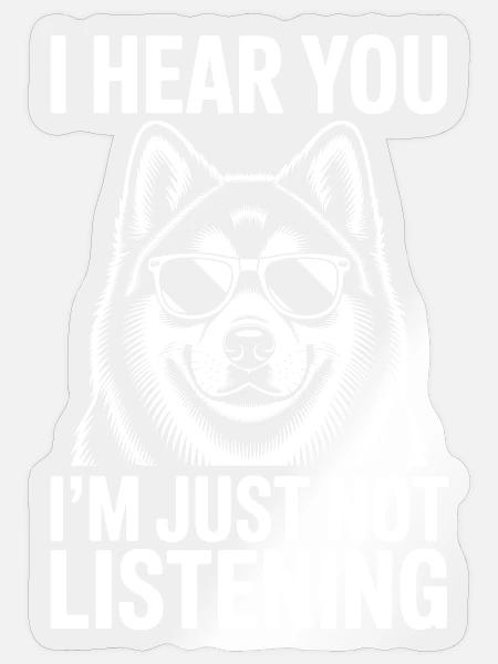 Alaskan Malamute Sprüche Alaskan Malamute Geschenk - Sticker Größe S (10 x 10 cm) - Transparent glänzend