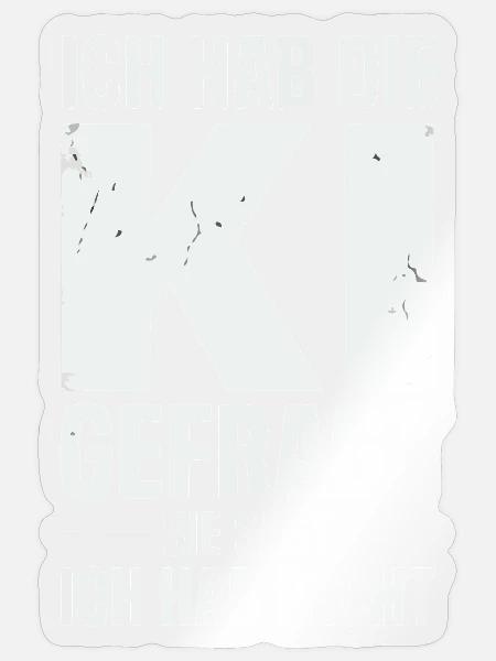 ich hab die ki gefragt sie sagt ich hab recht - Sticker Größe S (10 x 10 cm) - Transparent glänzend