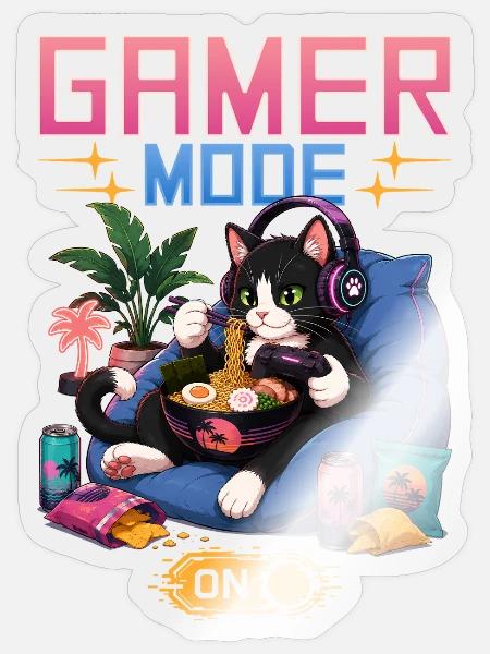Skeleton Gamer Gaming Halloween - Sticker Größe S (10 x 10 cm) - Transparent glänzend