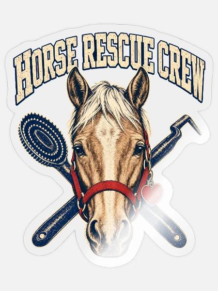 Pferderettungsmannschaft, Second Chance Horse G - Sticker Größe S (10 x 10 cm) - Transparent glänzend
