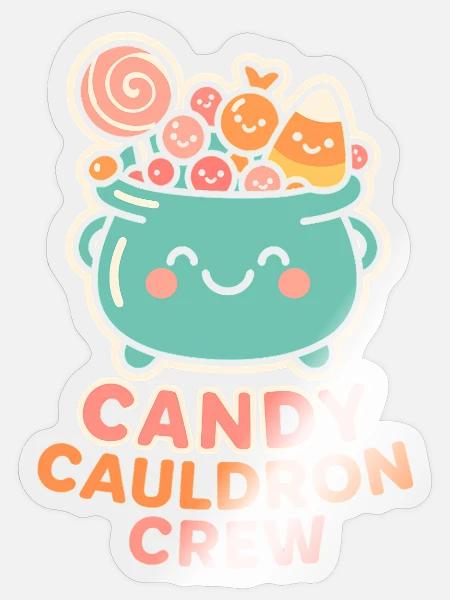Candy Cauldron Crew - Sticker Größe S (10 x 10 cm) - Transparent glänzend