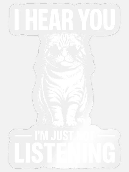 Schottische Faltohrkatze Scottish Fold Geschenk - Sticker Größe S (10 x 10 cm) - Transparent glänzend