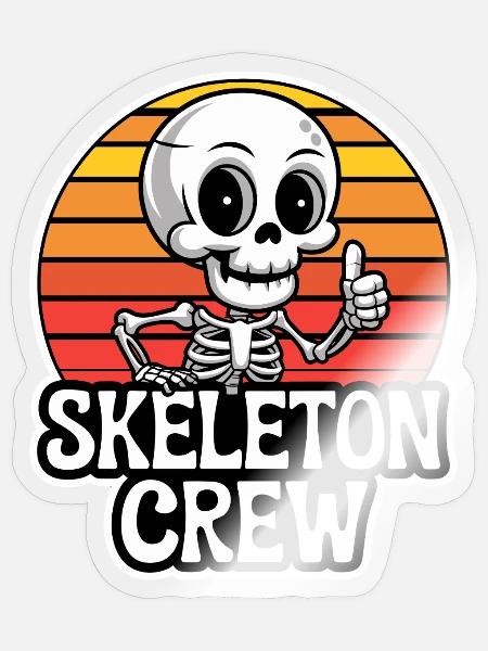 Skeleton Crew Sonnenuntergang - Sticker Größe S (10 x 10 cm) - Transparent glänzend