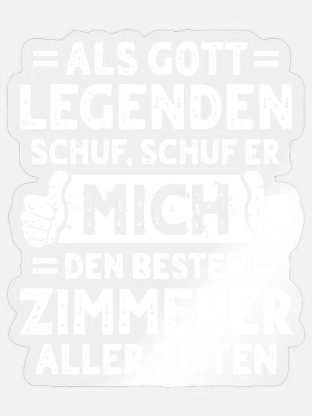 Zimmerer - Sticker Größe S (10 x 10 cm) - Transparent glänzend