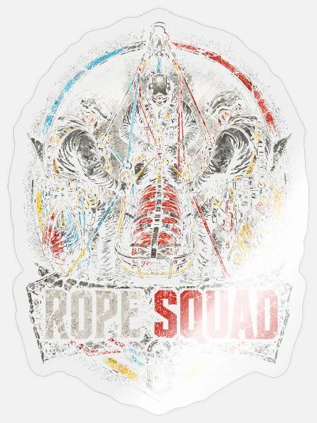 Industriekletterer Höhenarbeiter - Sticker Größe S (10 x 10 cm) - Transparent glänzend