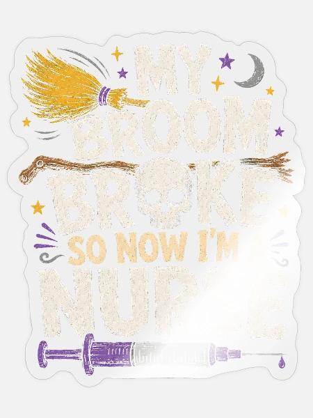 Krankenschwester Krankenpfleger Halloween - Sticker Größe S (10 x 10 cm) - Transparent glänzend