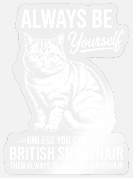 Britisch Kurzhaar Katze Britisch Kurzhaar Geschenk - Sticker Größe S (10 x 10 cm) - Transparent glänzend