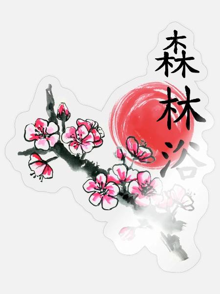 japan Kirschblüte japanisch anime asiatisch - Sticker Größe S (10 x 10 cm) - Transparent glänzend