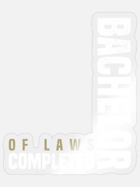 Bachelor of Laws Abschluss - Sticker Größe S (10 x 10 cm) - Transparent glänzend