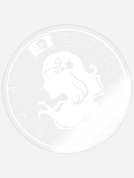 Sternzeichen Jungfrau - Sticker Größe S (10 x 10 cm) - Transparent glänzend
