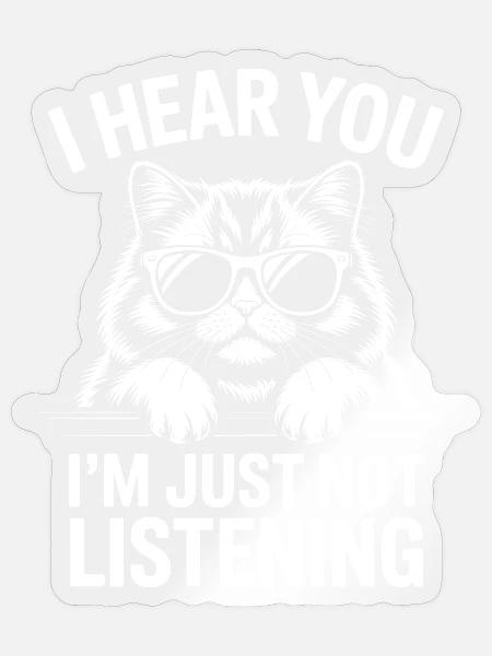 Perserkatze Sprüche Lustiges Perserkatze Geschenk  - Sticker Größe S (10 x 10 cm) - Transparent glänzend