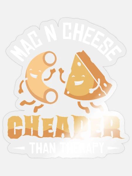 Makkaroni und Käse Mac and Cheese - Sticker Größe S (10 x 10 cm) - Transparent glänzend