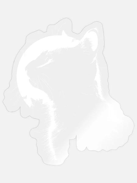 Katzen Silhouette - Sticker Größe S (10 x 10 cm) - Transparent glänzend