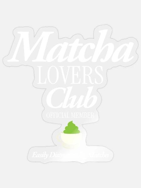 Matcha Lovers Club - Sticker Größe S (10 x 10 cm) - Transparent glänzend