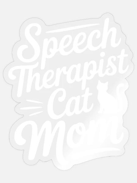 Sprachtherapeutin Katzenmama - Sticker Größe S (10 x 10 cm) - Transparent glänzend