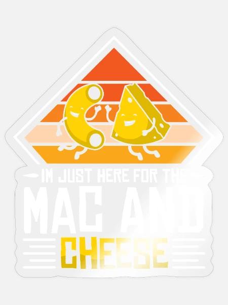 Makkaroni und Käse Mac and Cheese - Sticker Größe S (10 x 10 cm) - Transparent glänzend