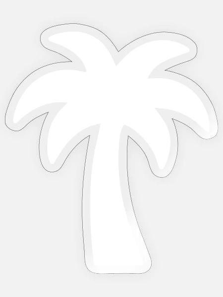 Palme - endloser Sommer - Sticker Größe S (10 x 10 cm) - Transparent glänzend