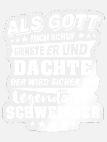 Schweisser - Sticker Größe S (10 x 10 cm) - Transparent glänzend