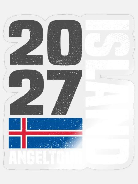 Island Angeltour 2027 - Sticker Größe S (10 x 10 cm) - Transparent glänzend