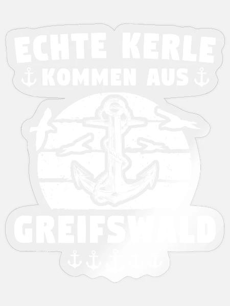 Greifswald Sprüche Greifswalder - Sticker Größe S (10 x 10 cm) - Transparent glänzend