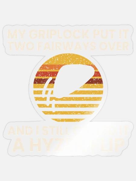 Disc Golf Humor Geschenk Disc Golfer Lustig Idee - Sticker Größe S (10 x 10 cm) - Transparent glänzend
