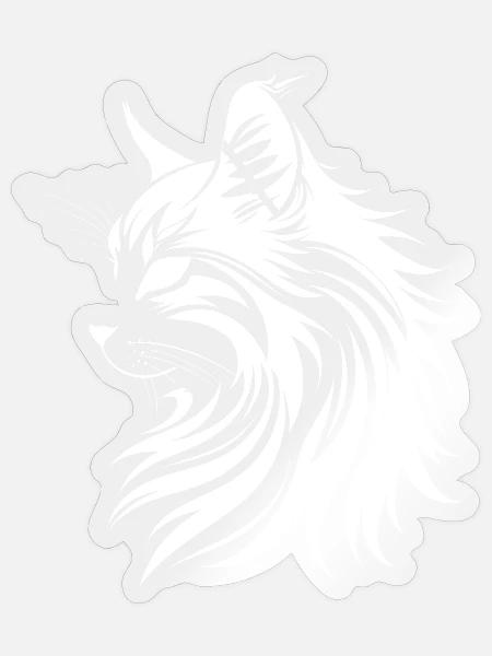 Katze - Sticker Größe S (10 x 10 cm) - Transparent glänzend