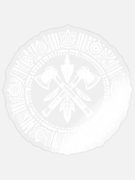 Indianer Ureinwohner Traumfänger Western - Sticker Größe S (10 x 10 cm) - Transparent glänzend