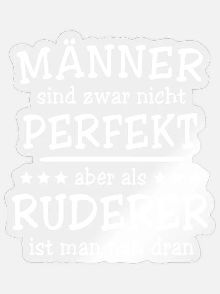 Ruderer Männer - Sticker Größe S (10 x 10 cm) - Transparent glänzend