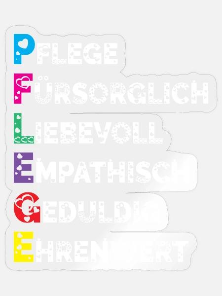 Altenpflege Pfleger Pflegepersonal Pflegekraft - Sticker Größe S (10 x 10 cm) - Transparent glänzend