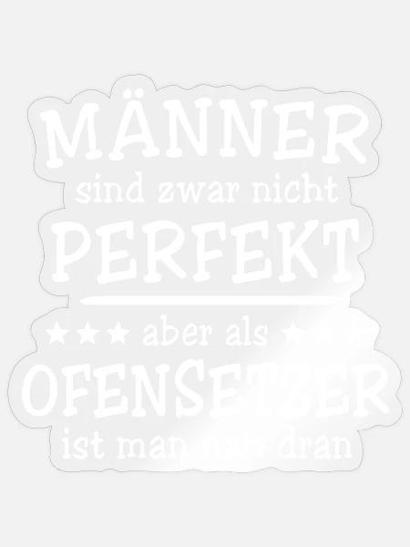 Ofensetzer Männer - Sticker Größe S (10 x 10 cm) - Transparent glänzend