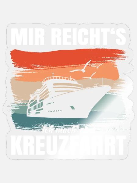Kreuzfahrt Spruch - Sticker Größe S (10 x 10 cm) - Transparent glänzend