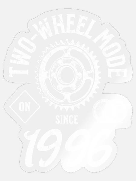 Motorradfahrer & Radfahrer 1996 Geburtstag Idee - Sticker Größe S (10 x 10 cm) - Transparent glänzend