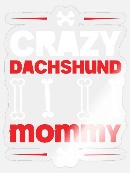 DACHSHUND - Sticker Größe S (10 x 10 cm) - Transparent glänzend