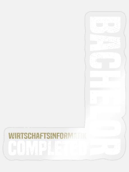 Bachelor Wirtschaftsinformatik - Sticker Größe S (10 x 10 cm) - Transparent glänzend