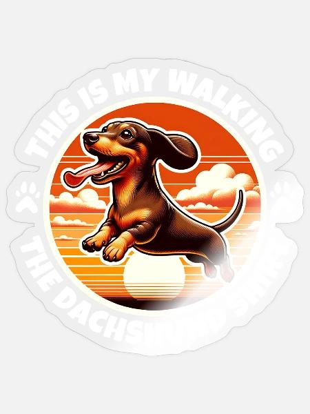 Lustige Dackel Sprüche - Sticker Größe S (10 x 10 cm) - Transparent glänzend