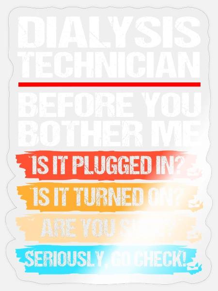 Dialyse-Techniker - Sticker Größe S (10 x 10 cm) - Transparent glänzend