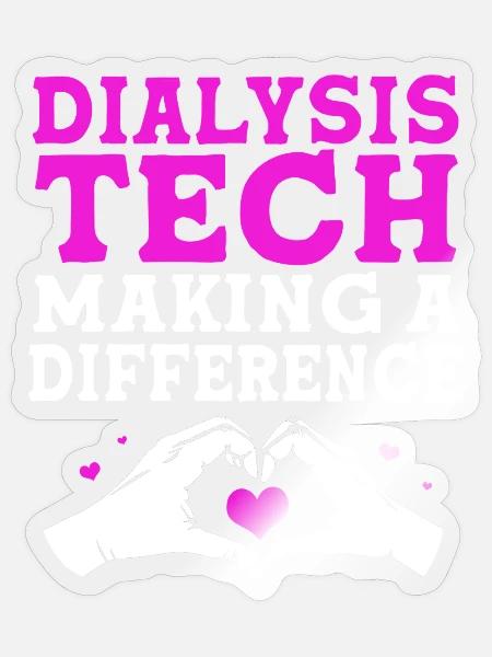 Dialyse-Techniker - Sticker Größe S (10 x 10 cm) - Transparent glänzend