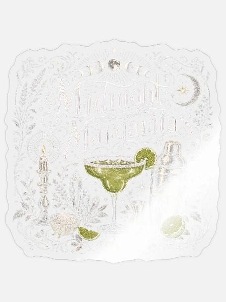 Mitternachts-Margaritas - Sticker Größe S (10 x 10 cm) - Transparent glänzend